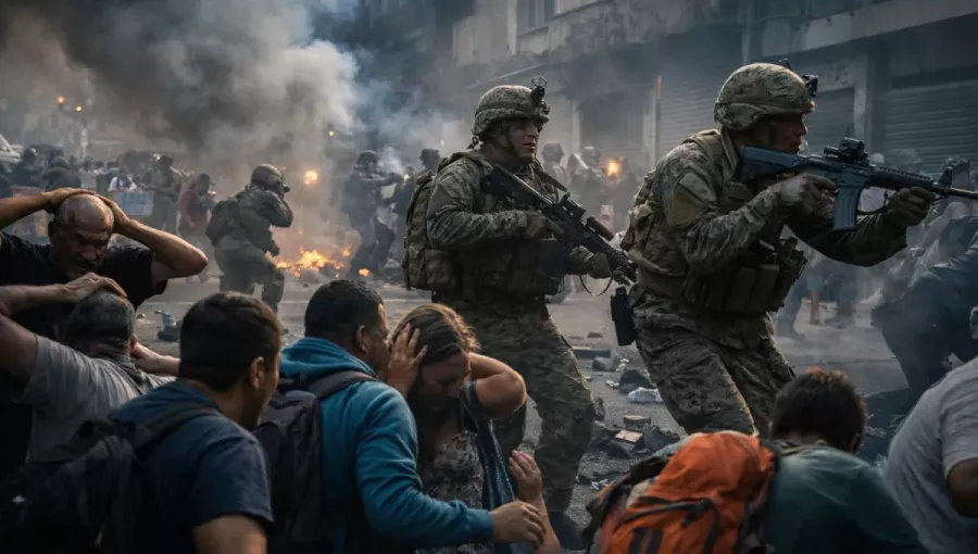 Venezuela válság: kaotikus jelenetek Caracasban az amerikai katonai műveletek után