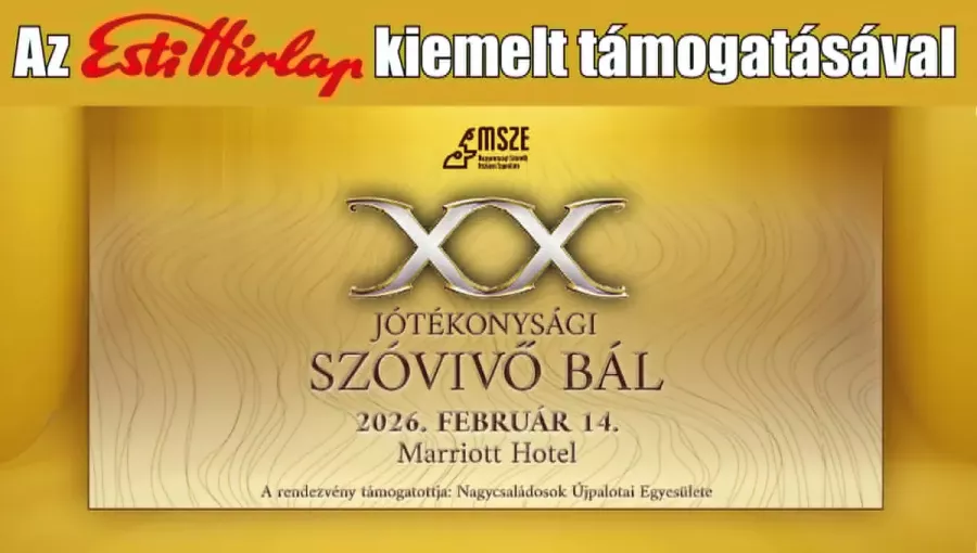 XX. SZÓVIVŐ BÁL – A 128. ÉVES ESTI HÍRLAP MÉDIATÁMOGATÁSÁVAL Jubileumi gála a Marriott Hotelben – Esti Hírlap különszám megjelenéssel.