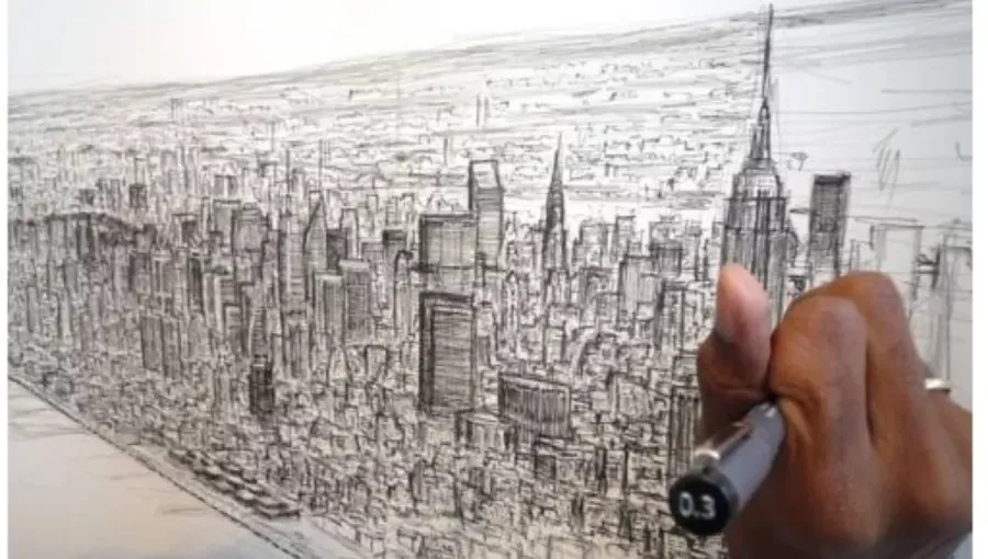  Lerajzolja az autista Stephen Wiltshire 20 perces helikopteres út utánRómát, New Yorkot és más városokat emlékezetből