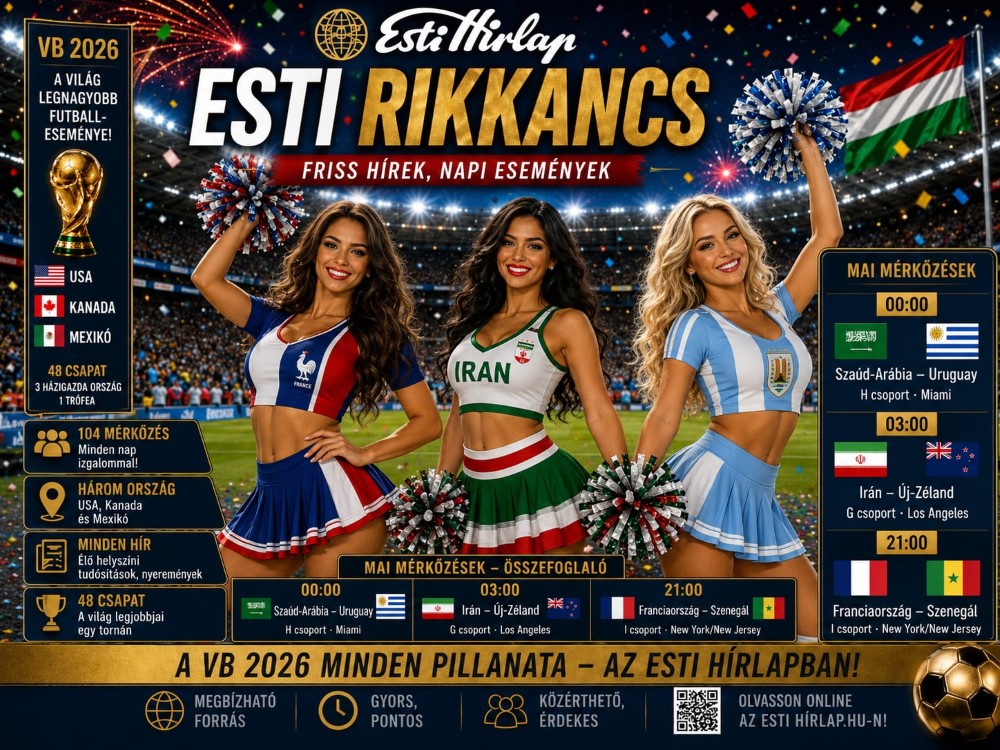 Esti Rikkancs – 2026. június 16. – FRISS HÍREK, NAPI ESEMÉNYEK Esti Rikkancs – 2026. június 16. – FRISS HÍREK, NAPI ESEMÉNYEK