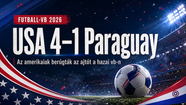 USA–Paraguay 4–1: az amerikaiak berúgták az ajtót a hazai vb-n USA–Paraguay 4–1: az amerikaiak berúgták az ajtót a hazai vb-n