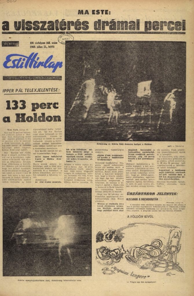 Az Esti Hírlap 133 perc a Holdon című tudósítása