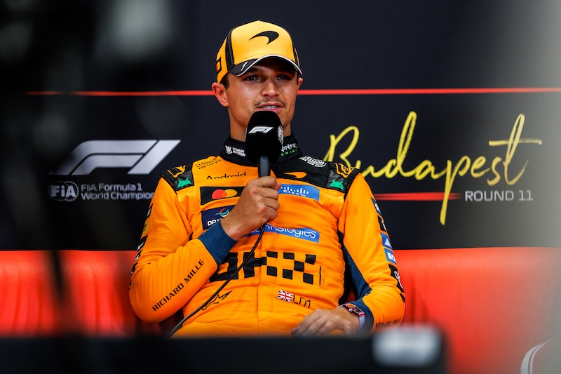 Lando Norris a Hungaroringen