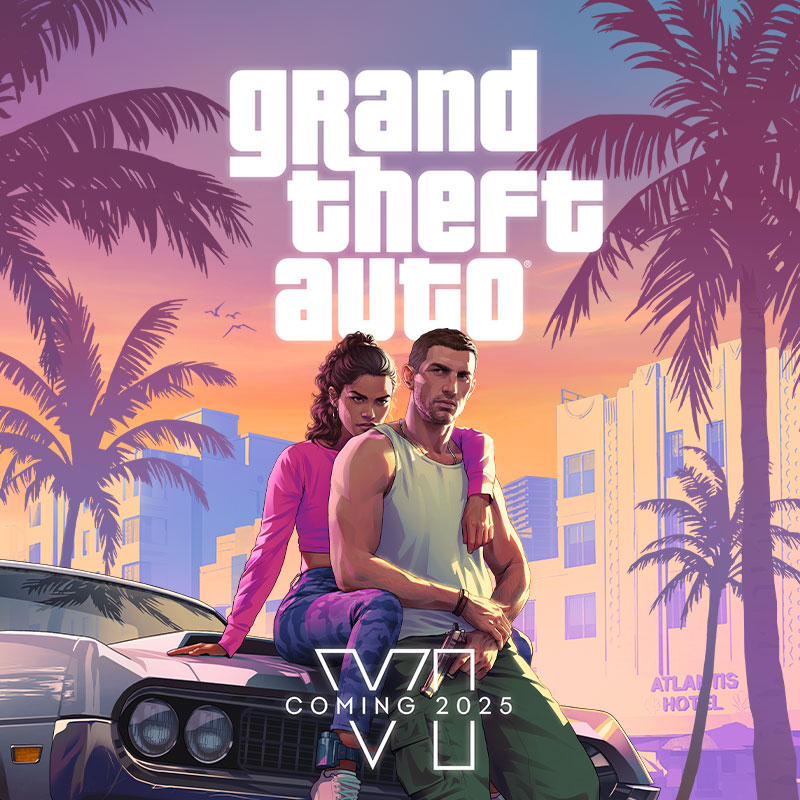 Korábbi Grand Theft Auto VI artwork Coming 2025 felirattal