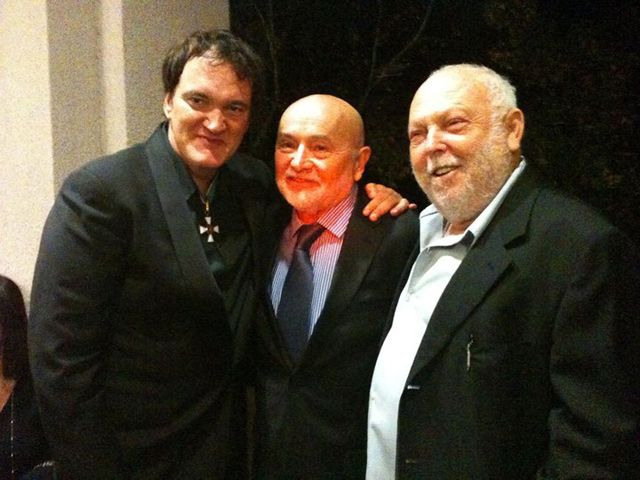 Quentin Tarantino, Bunyik Béla és Andy Vajna egy 2010-ben készült felvételen.