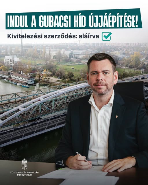 Aláírták a Gubacsi vasúti híd újjáépítésének szerződését Aláírták a Gubacsi vasúti híd újjáépítésének szerződését