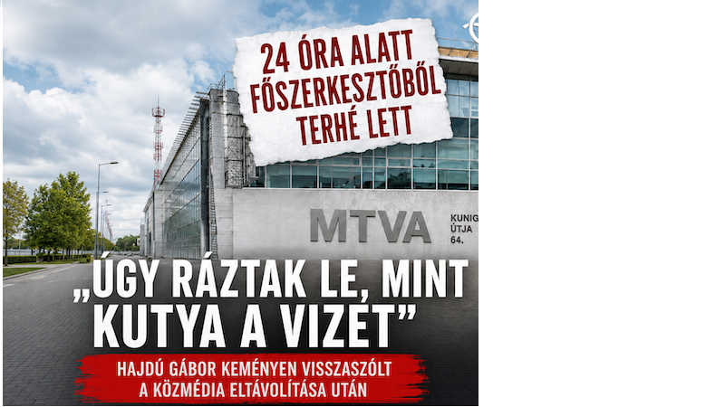 M1 botrány: „Úgy ráztak le, mint kutya a vizet” – Hajdú Gábor keményen nekiment a közmédia vezetésének M1 botrány: „Úgy ráztak le, mint kutya a vizet” – Hajdú Gábor keményen nekiment a közmédia vezetésének
