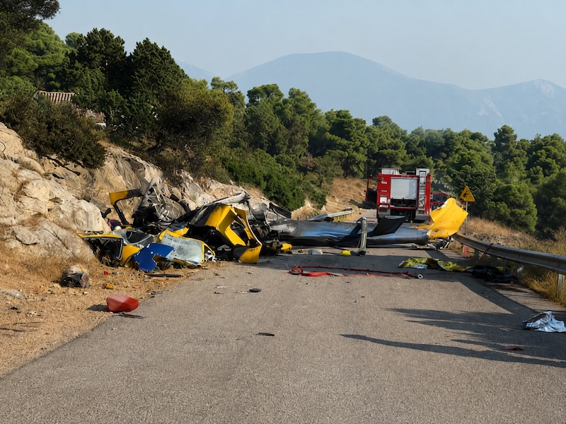Két tűzoltó helikopter ütközött össze Görögországban, két ember meghalt + videó Két tűzoltó helikopter ütközött össze Görögországban, két ember meghalt + videó