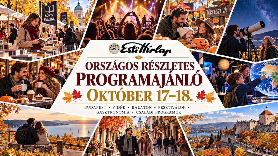 Országos hétvégi programajánló október 17–18-ra: Margó, koncertek, múzeuméj, tudomány, táncház, csillagok és 50+ program Országos hétvégi programajánló október 17–18-ra: Margó, koncertek, múzeuméj, tudomány, táncház, csillagok és 50+ program